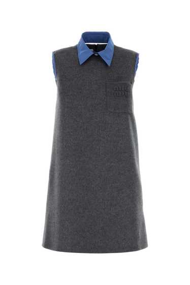 Miu Miu Grey Velour Mini Dress