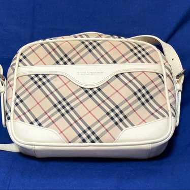 【BURBERRY Check Pattern Shoulder Bag】