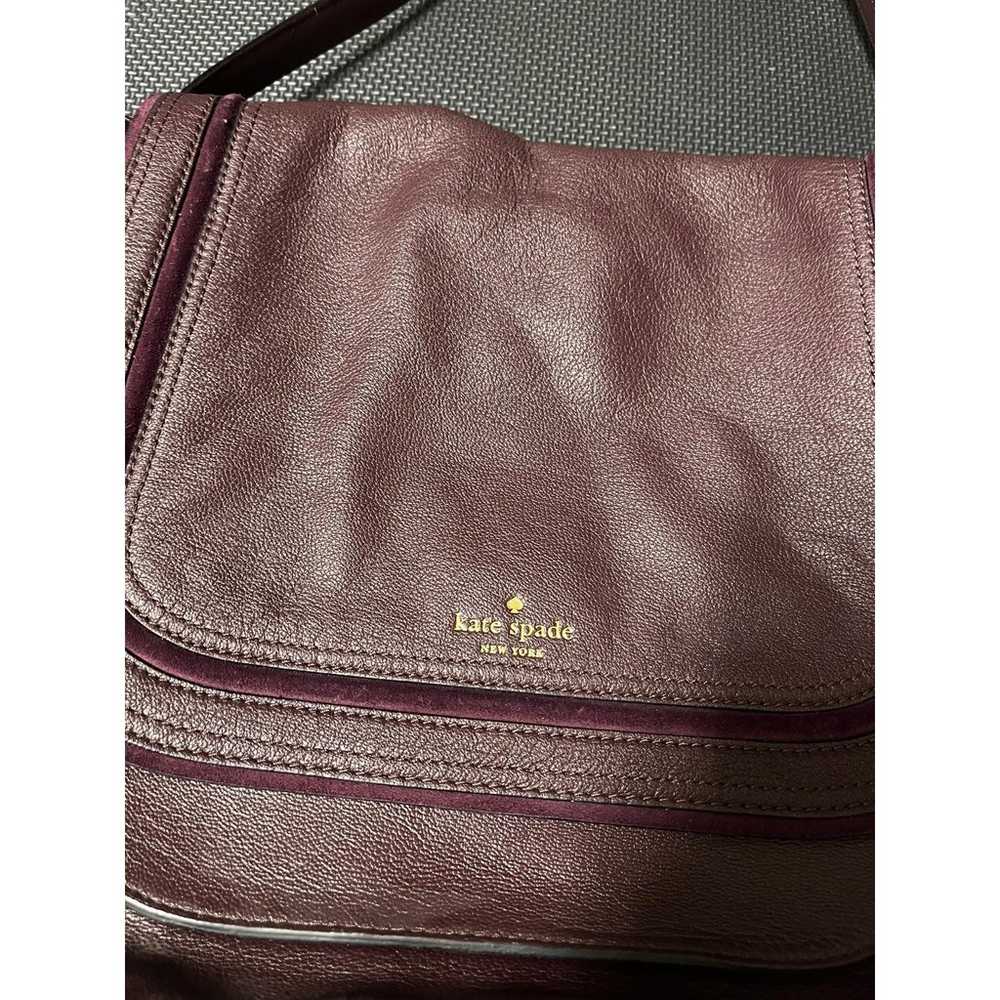 Kate Spade Rianne Pratt Street Burgundy Leather/S… - image 2