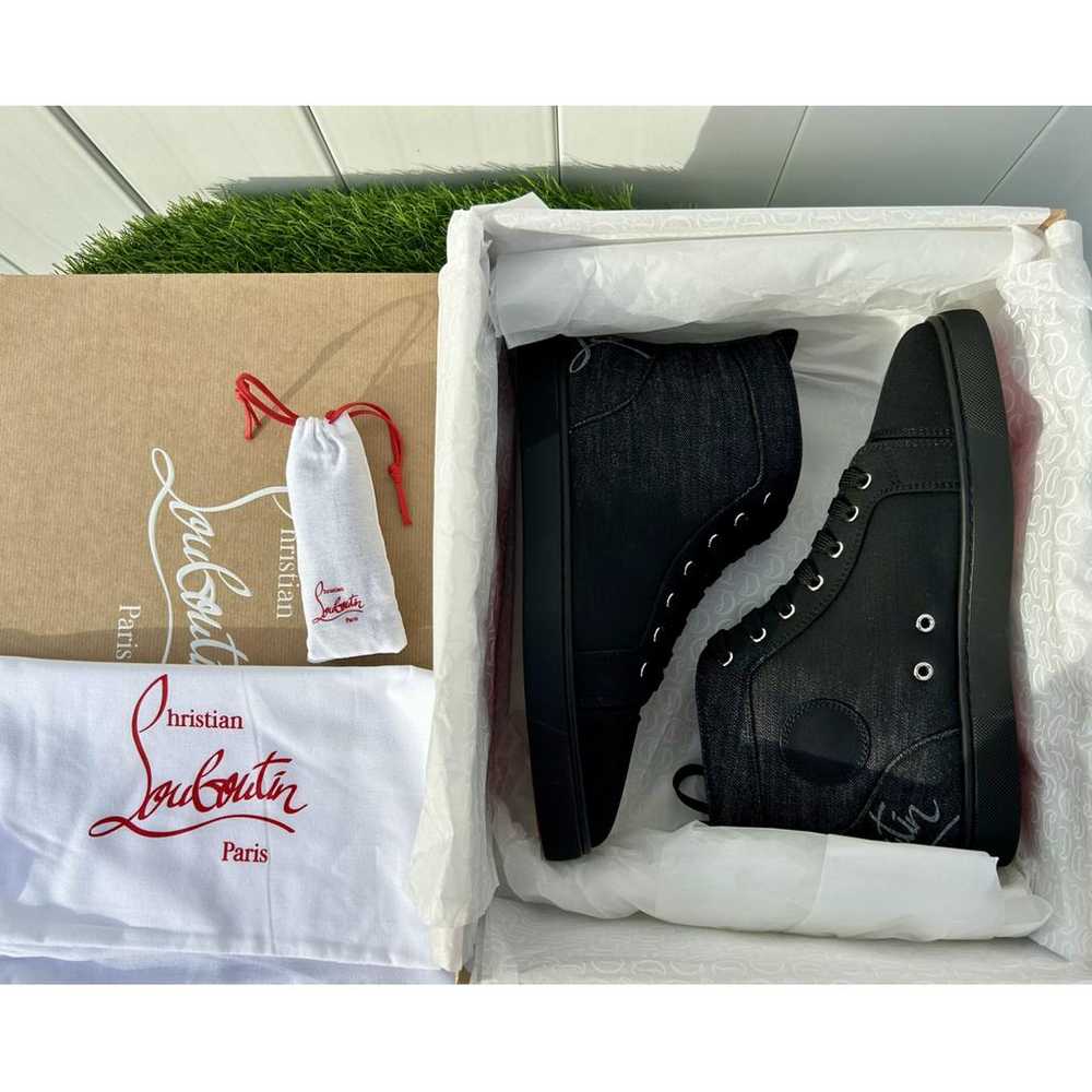 Christian Louboutin Louis cloth high trainers - image 7