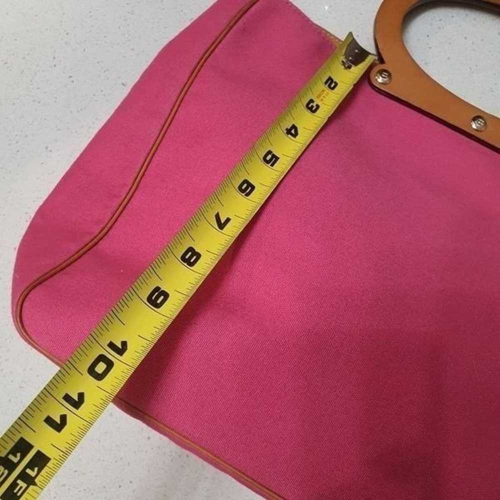 Kate Spade Rare Pink Canvas Leather Trim Tote Bag - image 7