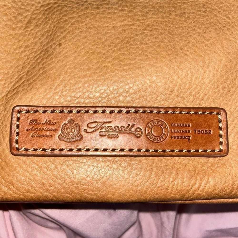 Authentic 1954 Fossil Leather Shoulder Bag #75082… - image 3