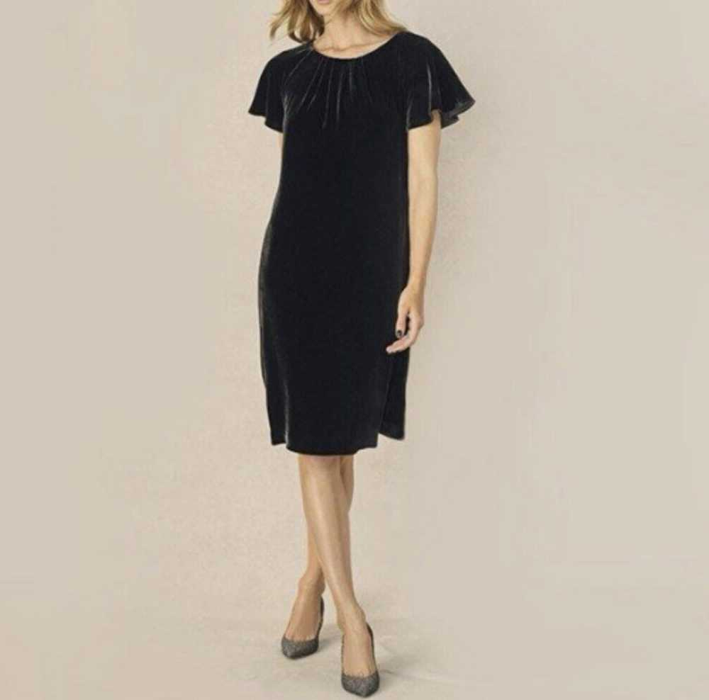 The White Company Black Silk Velvet Swing Dress U… - image 3