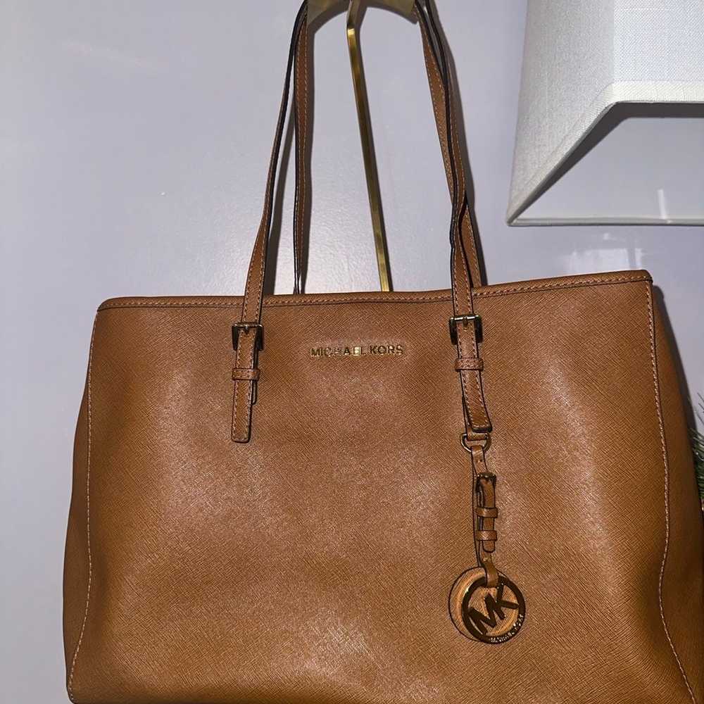 Michael Kors brown handbag purse - image 11