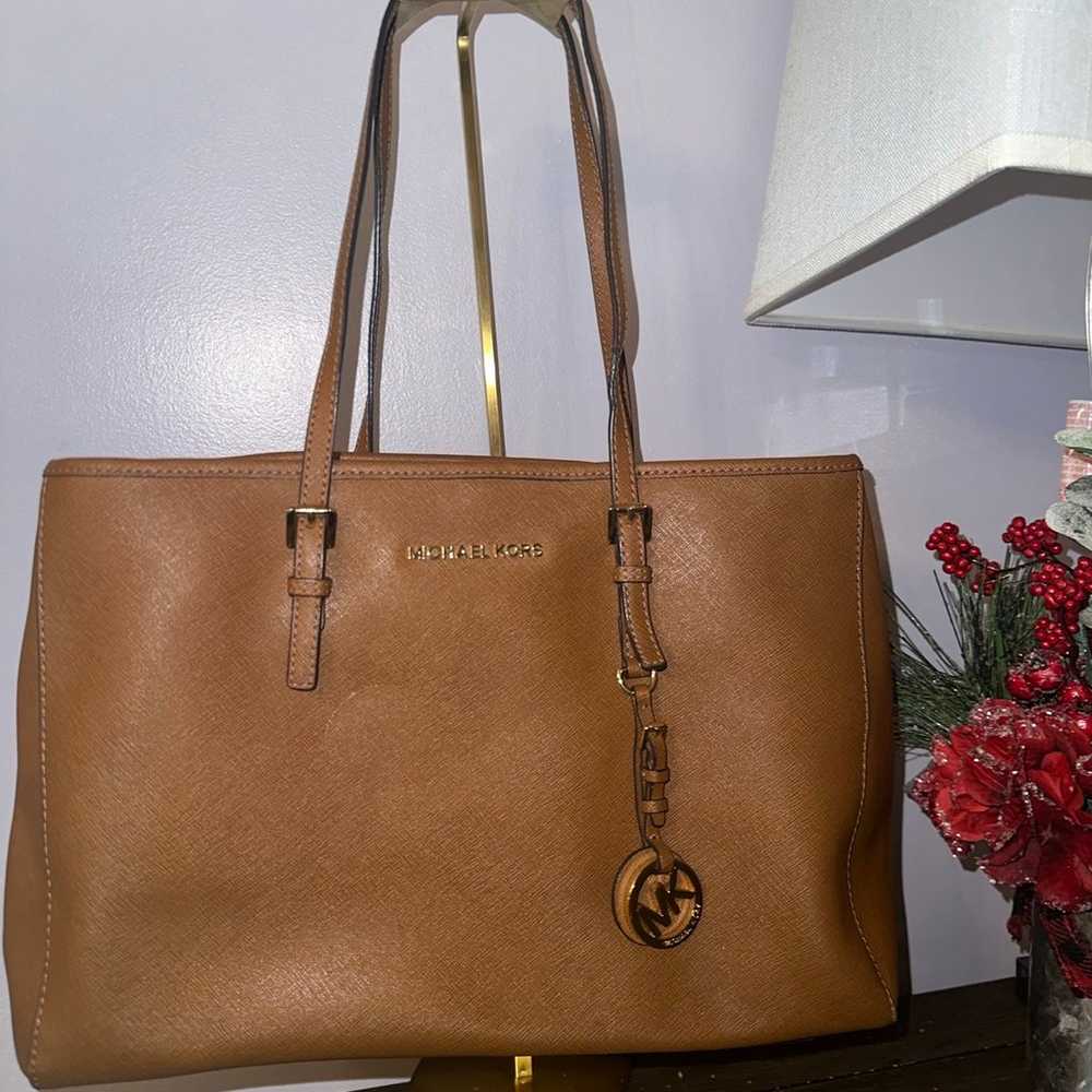 Michael Kors brown handbag purse - image 1