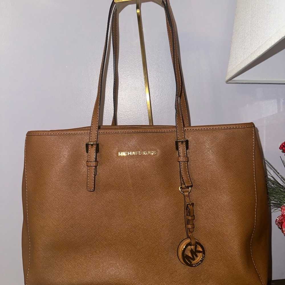 Michael Kors brown handbag purse - image 2