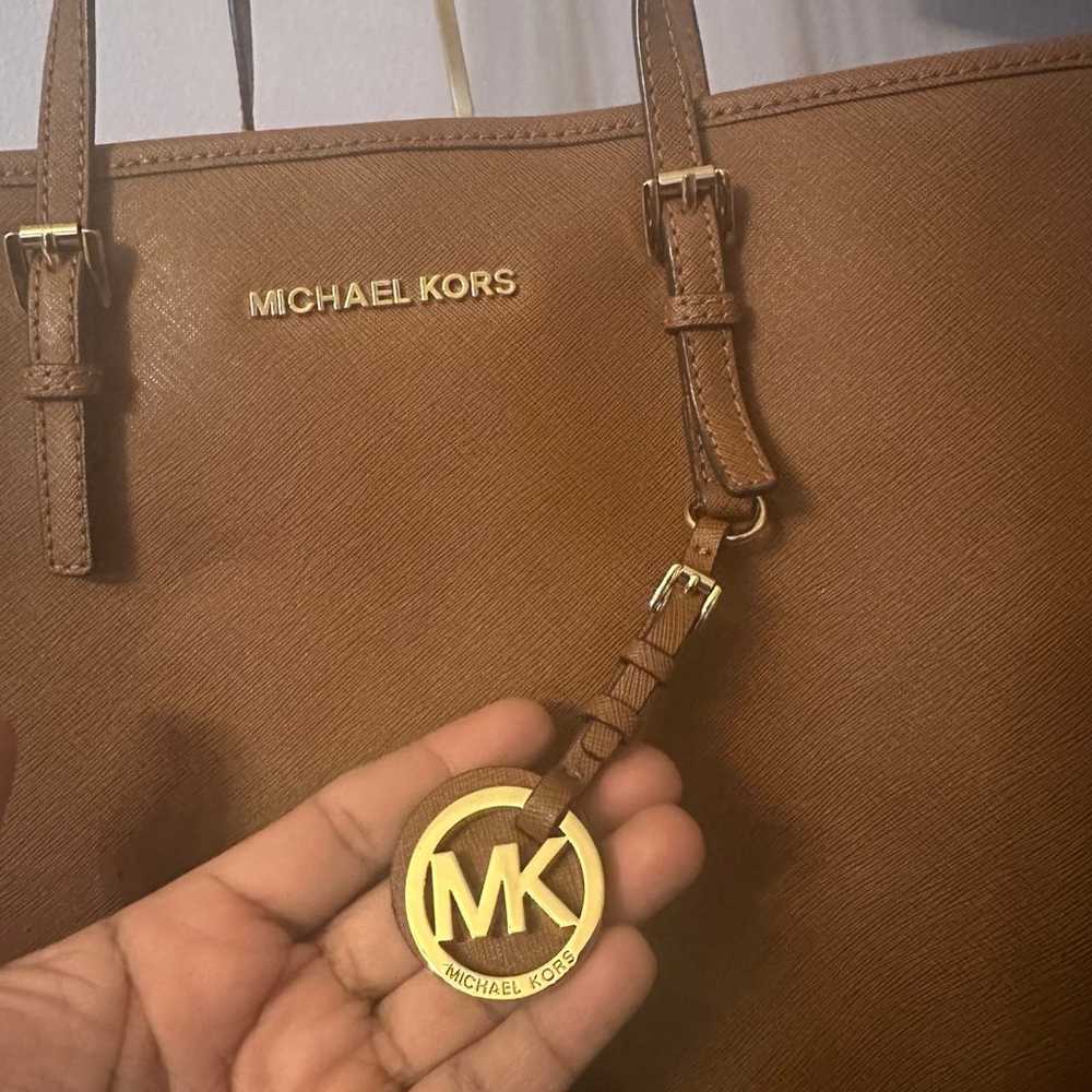 Michael Kors brown handbag purse - image 3