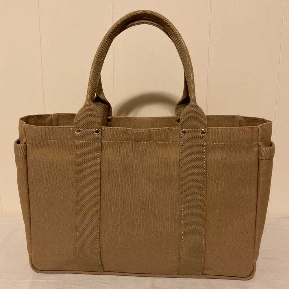 Matsunoya Thread Line Tote Canvas Bag Beige - image 3