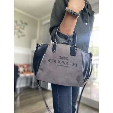 Coach Black Leather Carriage Satchel Shoulder hotsell Bag