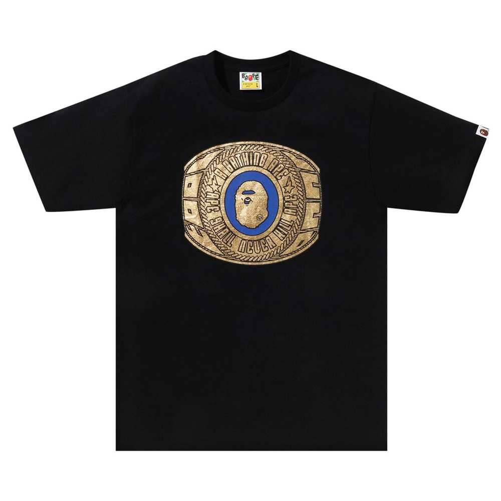 Bape BAPE Foil Bape College Ring Tee 'Black' - image 1