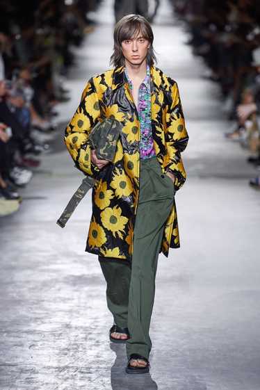 Dries Van Noten Floral Pattern Embroidery Stainles