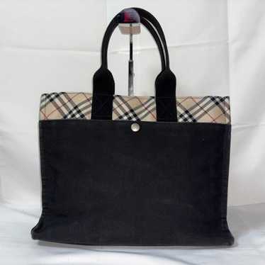 BURBERRY Nova Check Tote Blue Label