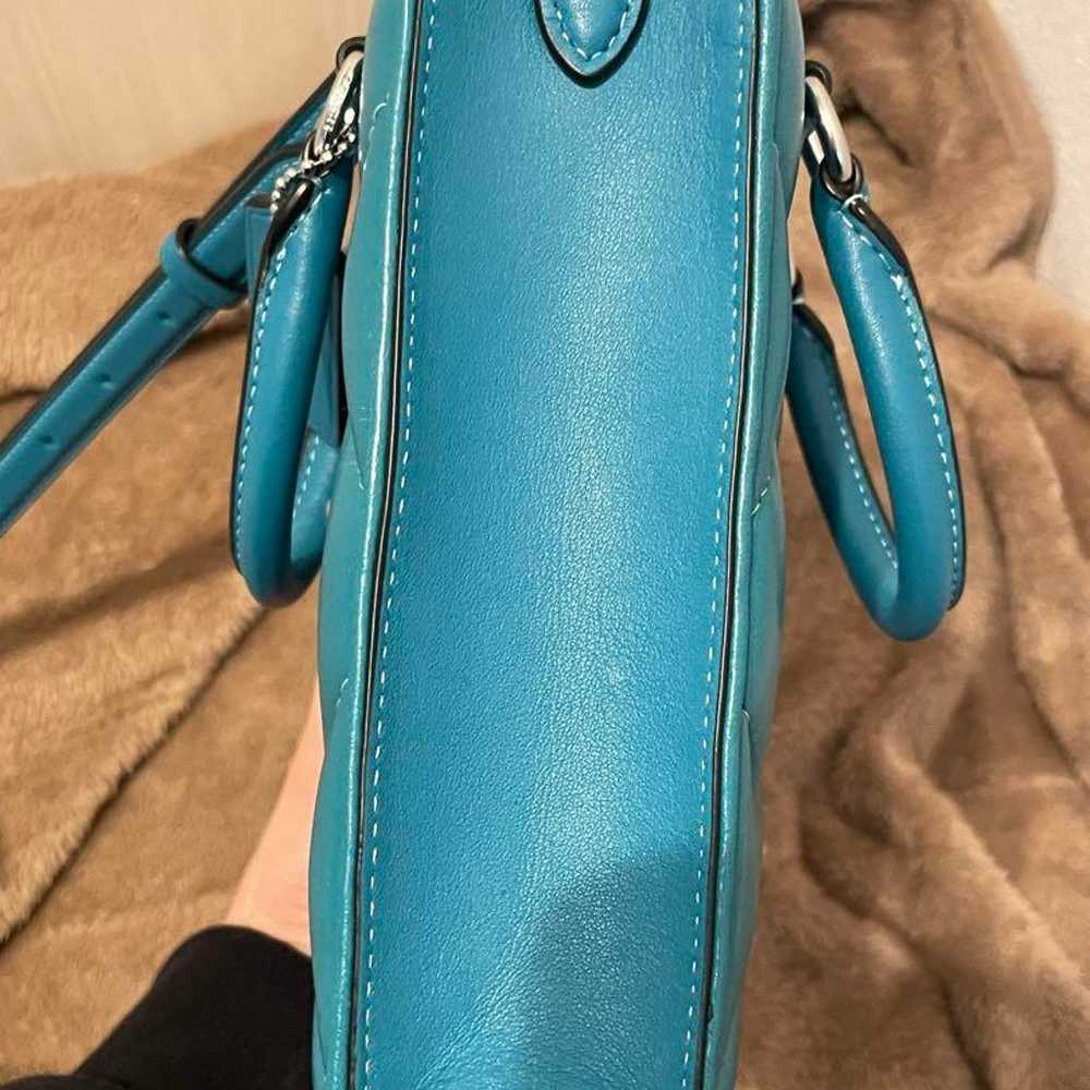 Coach Turquoise Quilted Shoulder Bag - image 4