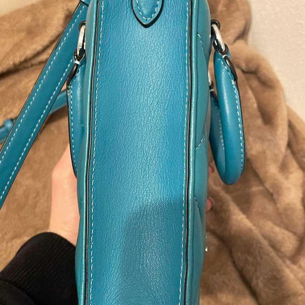 Coach Turquoise Quilted Shoulder Bag - image 5