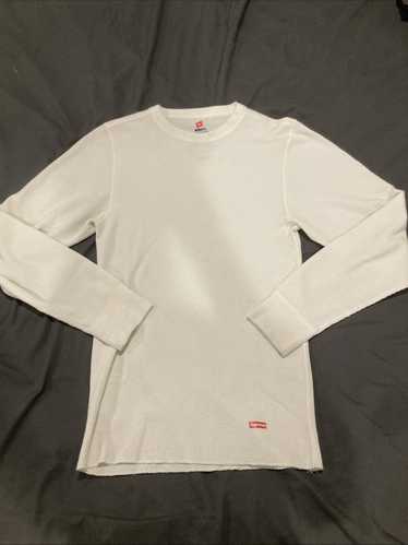 Hanes × Supreme Supreme Hanes Thermal Crew White