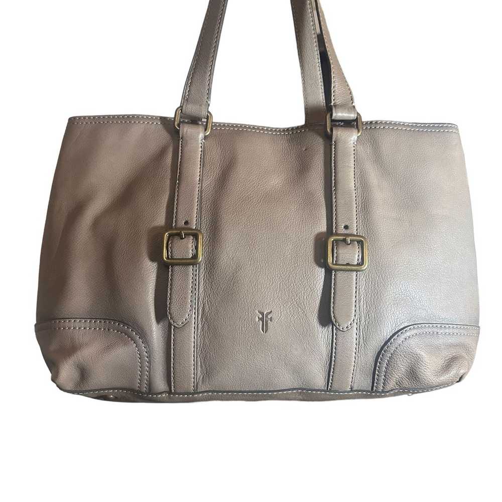 Frye Lily tote in a light/medium gray beige color - image 2