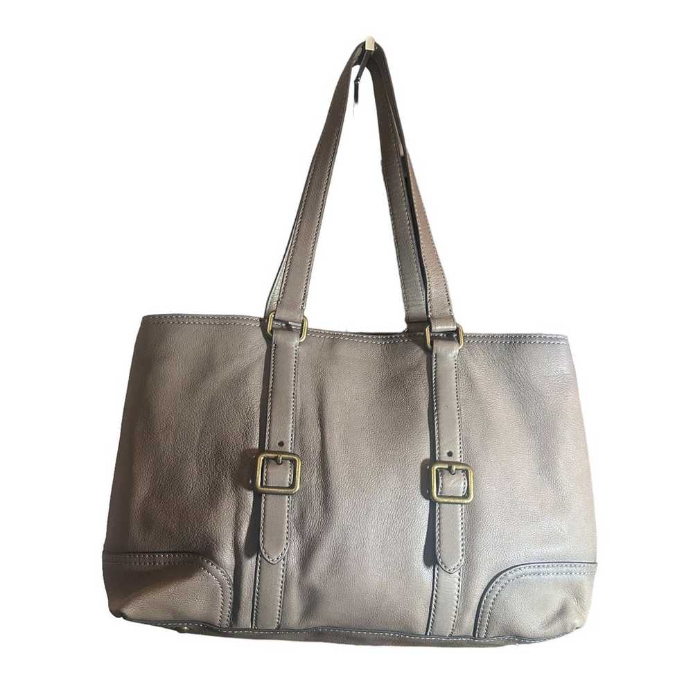 Frye Lily tote in a light/medium gray beige color - image 3