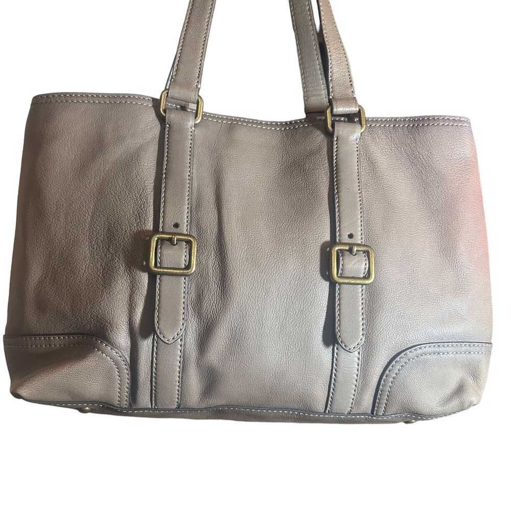 Frye Lily tote in a light/medium gray beige color - image 8