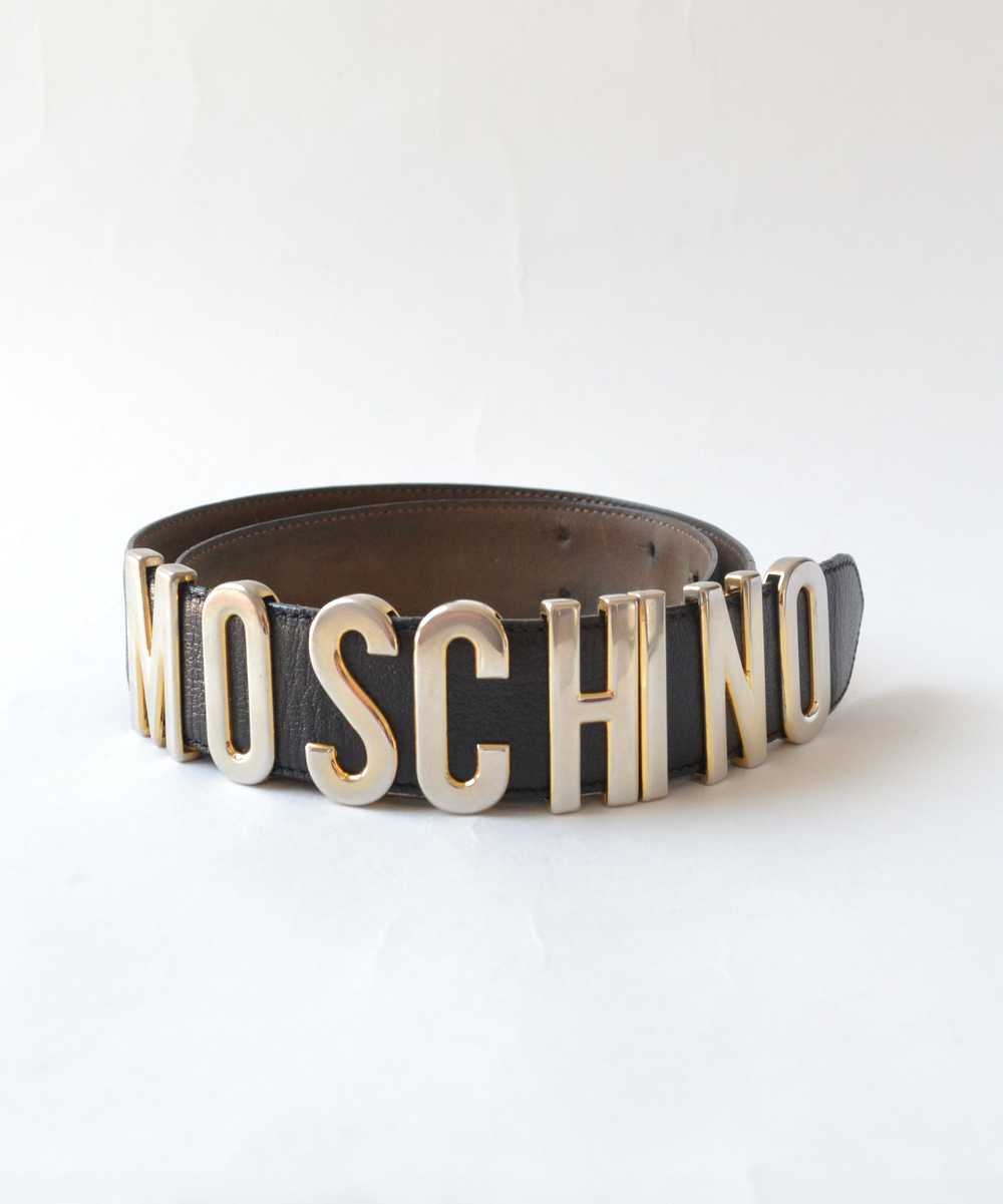 Black × Brave Belt × Moschino ✅ MOSCHINO Belt Lea… - image 1