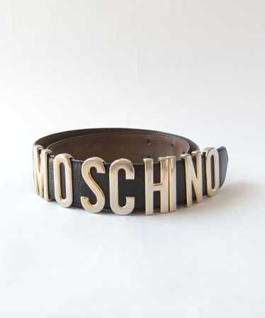 Black × Brave Belt × Moschino ✅ MOSCHINO Belt Lea… - image 1