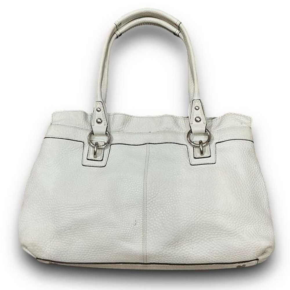 Vintage Coach White Pebbled Leather Penelope Ruff… - image 2