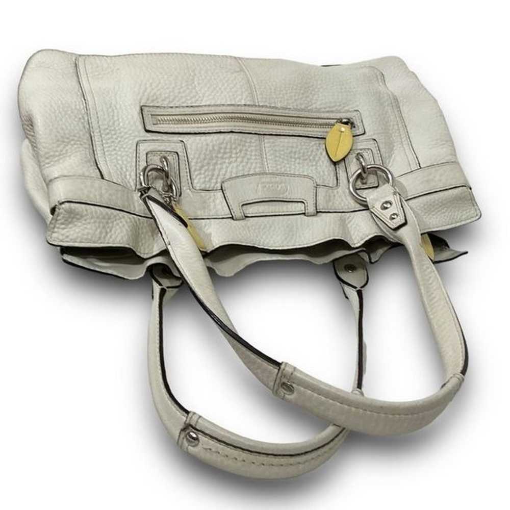 Vintage Coach White Pebbled Leather Penelope Ruff… - image 7