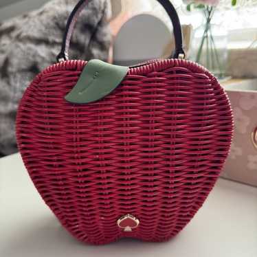 Kate Spade Honeycrisp Apple Wicker Basket Crossbod