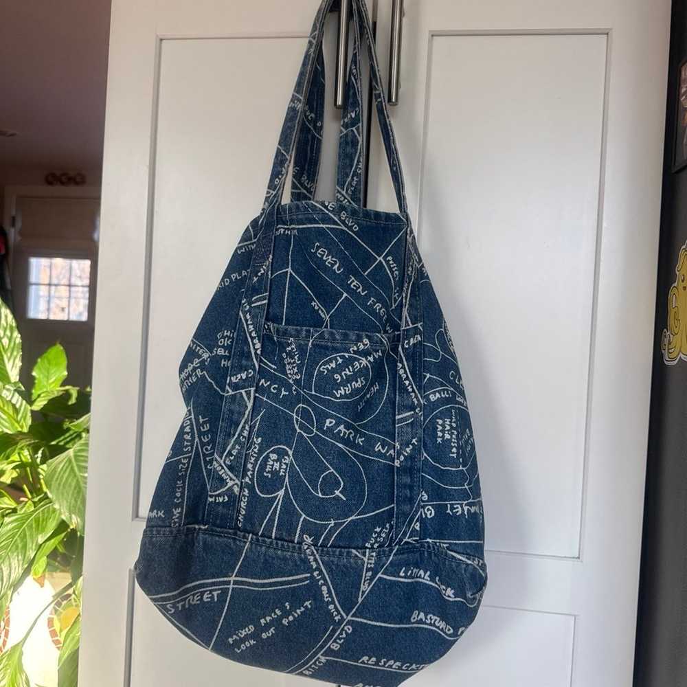 Supreme Gonz Map denim tote bag - image 2