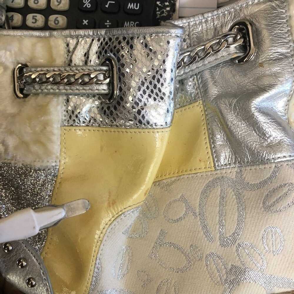 Vintage Y2K BeBe logo shoulder bag Faux Fur leath… - image 8