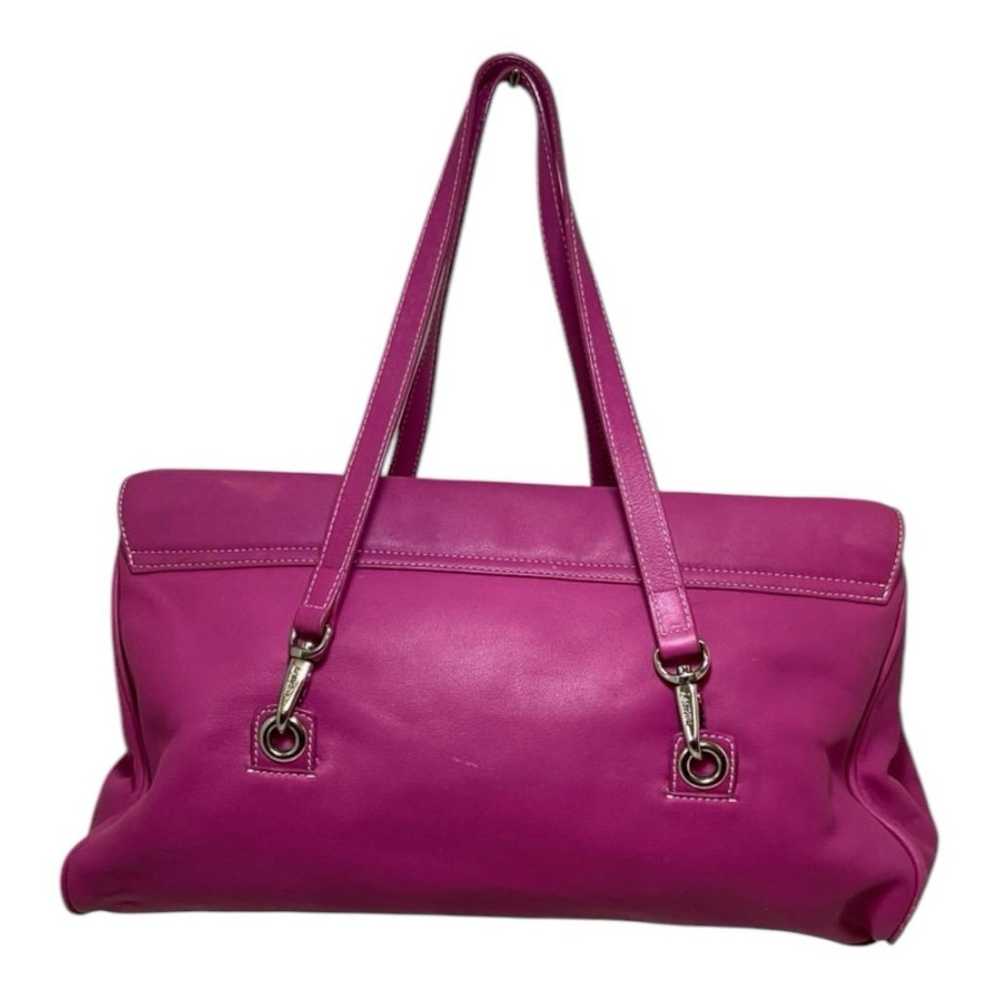 Vintage Lauren Ralph Lauren Pink Leather Satchel … - image 2