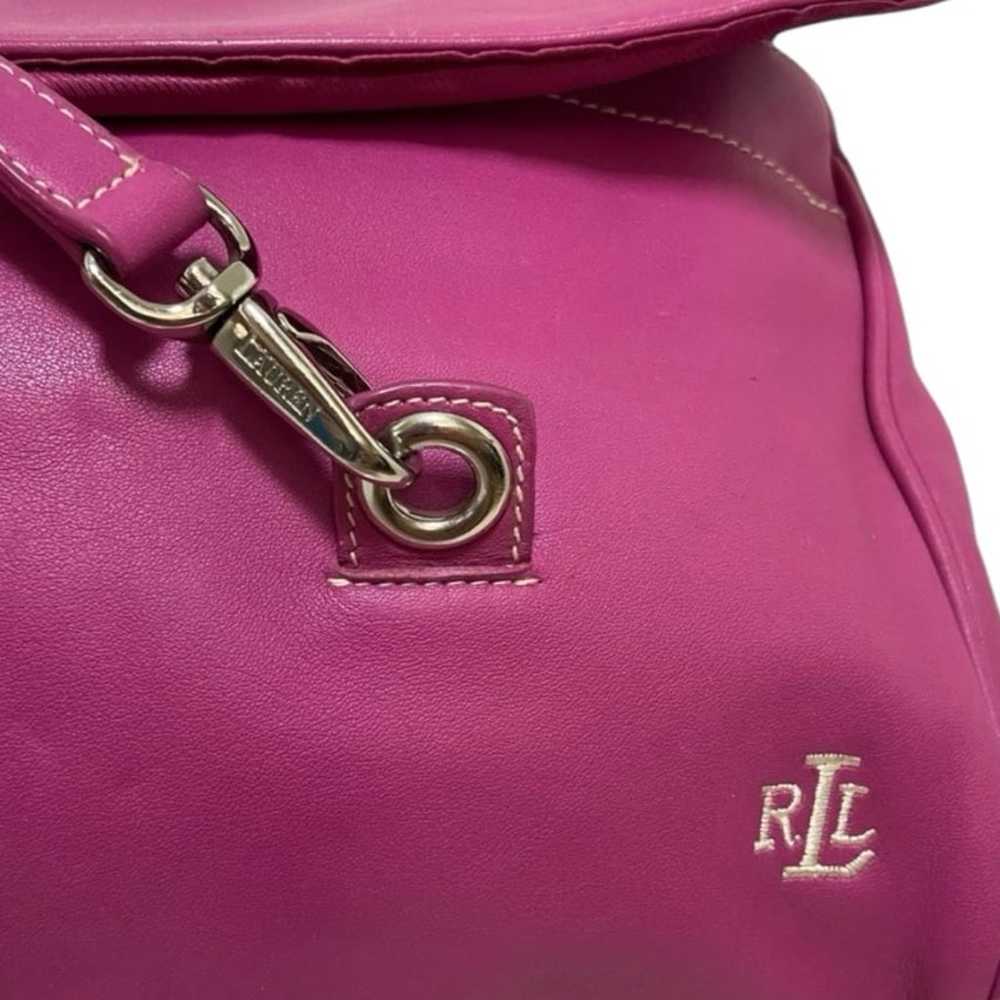 Vintage Lauren Ralph Lauren Pink Leather Satchel … - image 6