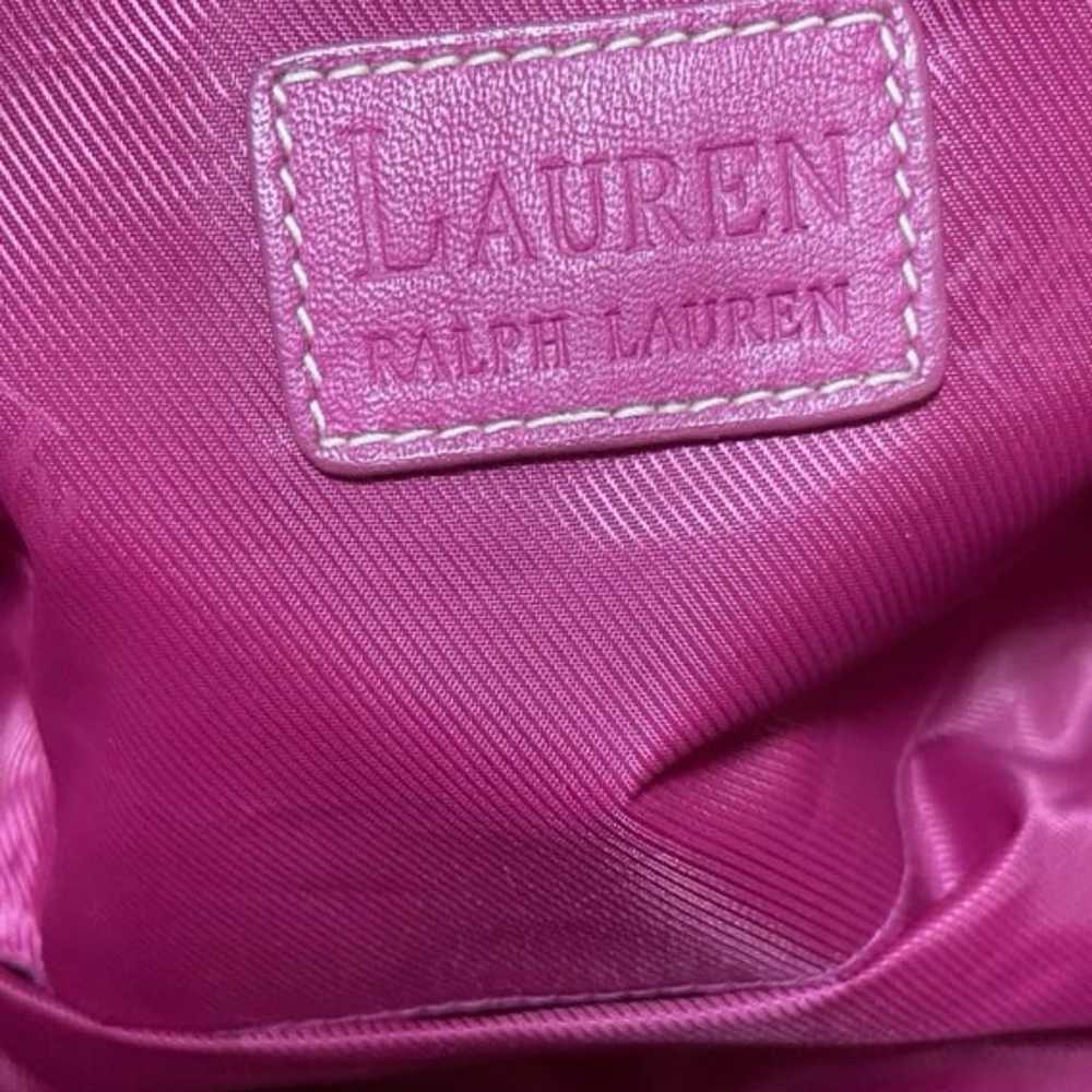 Vintage Lauren Ralph Lauren Pink Leather Satchel … - image 8