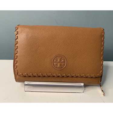 Tory Burch Brown Leather Crossbody Bag Embossed Lo