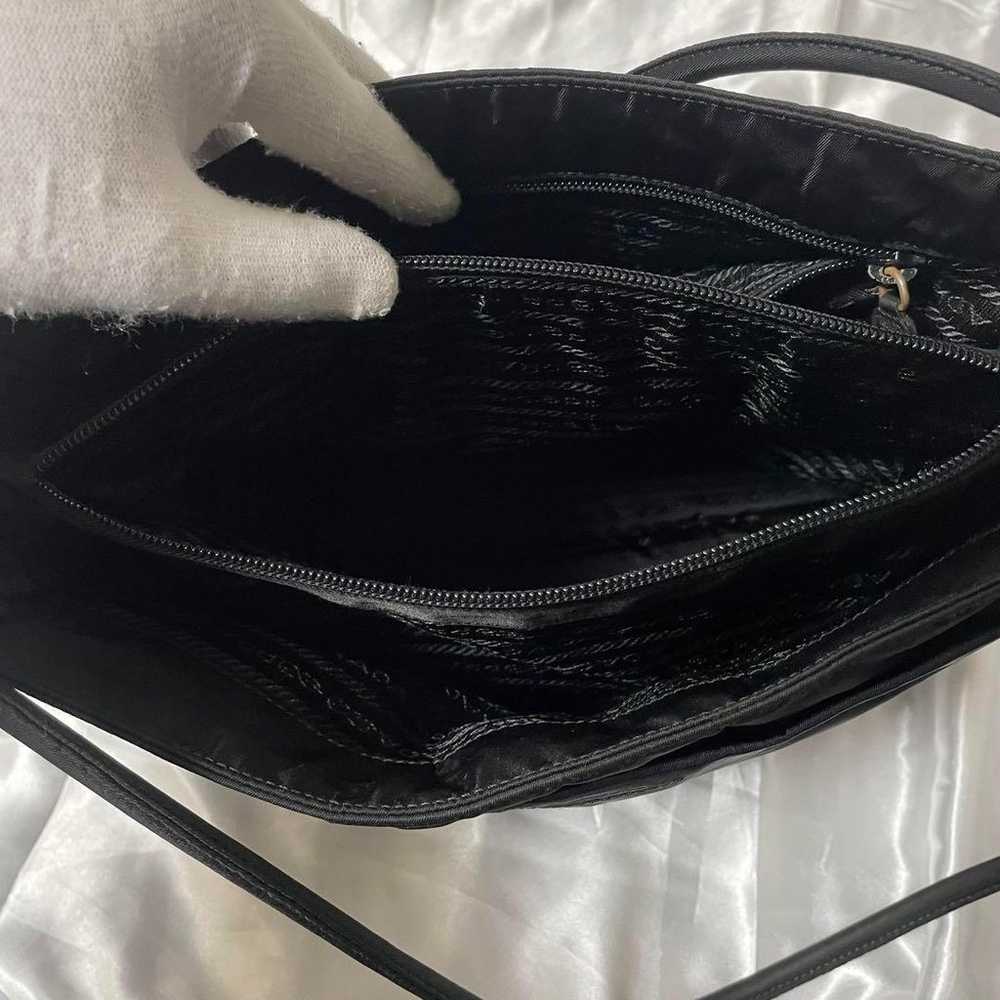 【Excellent Condition】PRADA Black Nylon Tote Bag w… - image 11