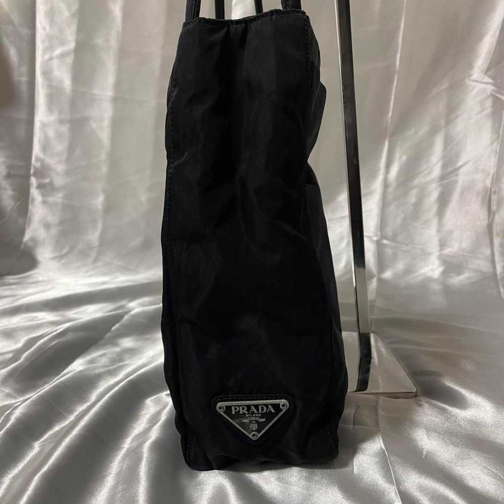 【Excellent Condition】PRADA Black Nylon Tote Bag w… - image 4