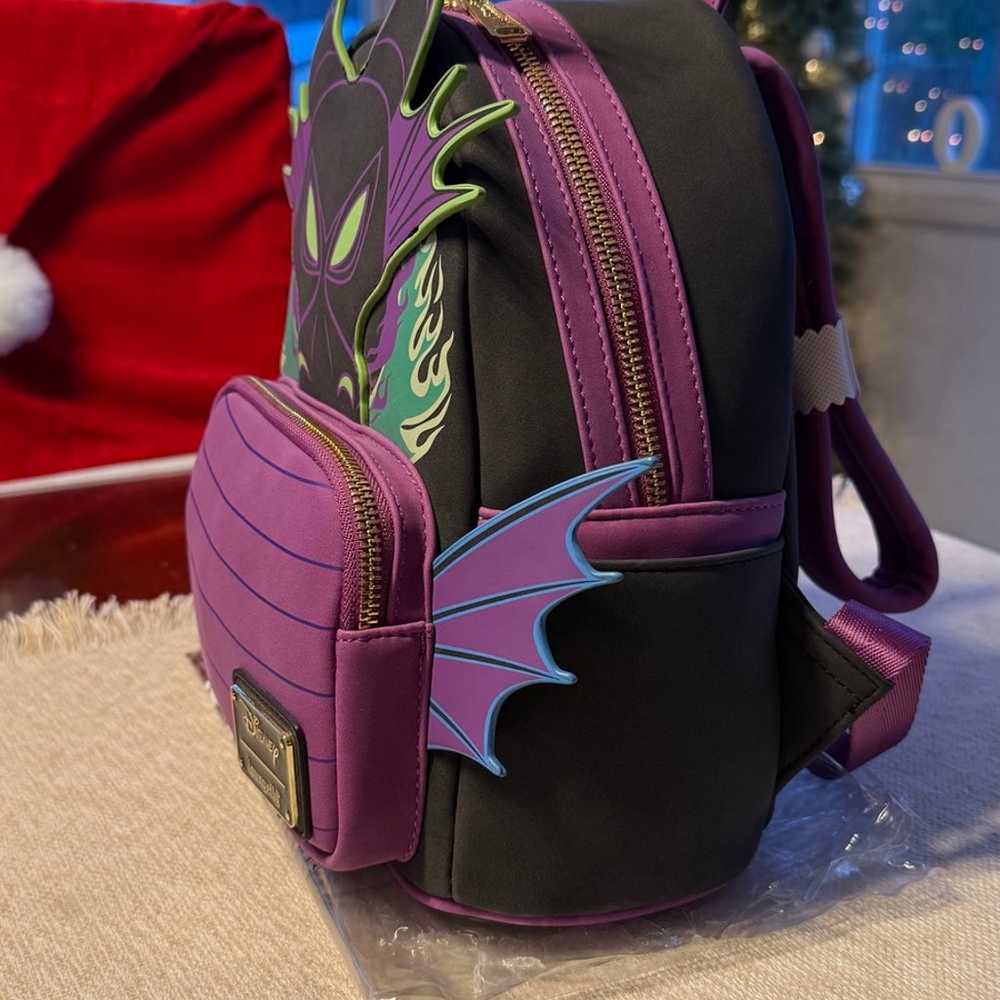 Loungefly Disney Maleficent Dragon GLOWS Sleeping… - image 3