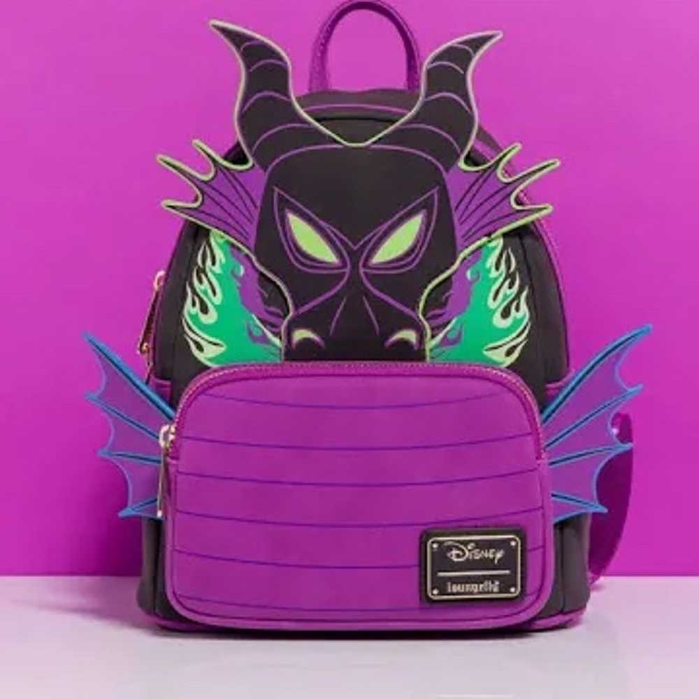 Loungefly Disney Maleficent Dragon GLOWS Sleeping… - image 7
