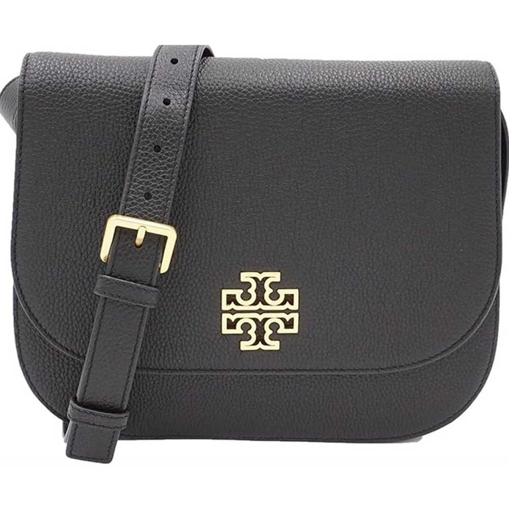 Tory Burch New York Britten Black Leather Medium … - image 1