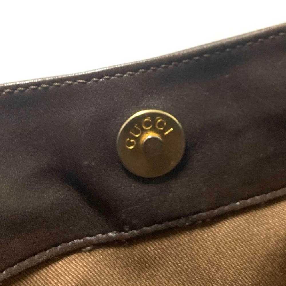 OLD GUCCI Bamboo Leather Shoulder Bag Brown - image 6