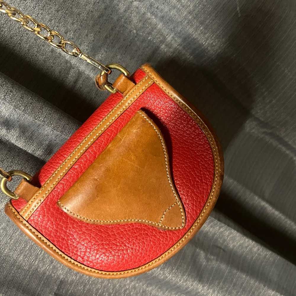 Vintage Red Leather Dooney and Bourke Cross Body … - image 3