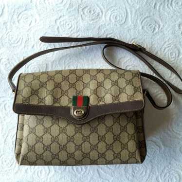 GUCCI Shoulder Bag Sherry Line Brown 24122603