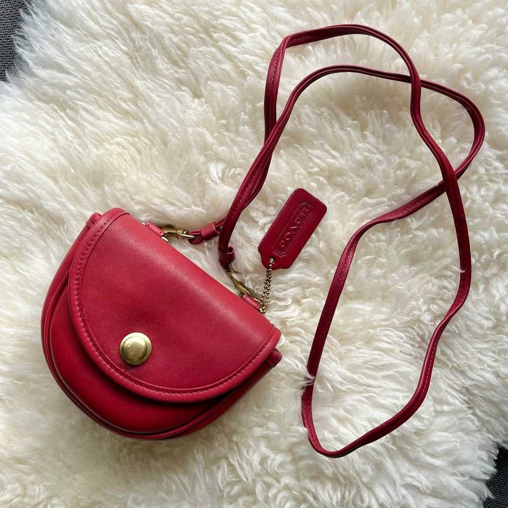 Rare Vintage Coach Mini Belt Bag in Red 9826 - image 2