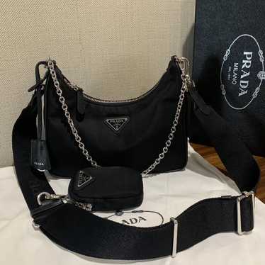 2005 Nylon Renylon Chain Crossbody Shoulder Bag