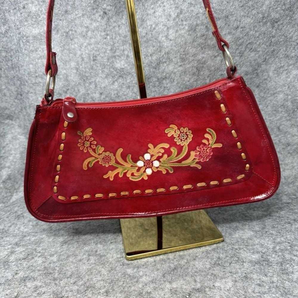 Vintage Handmade Leather Handbag Bag Made in Indi… - image 3