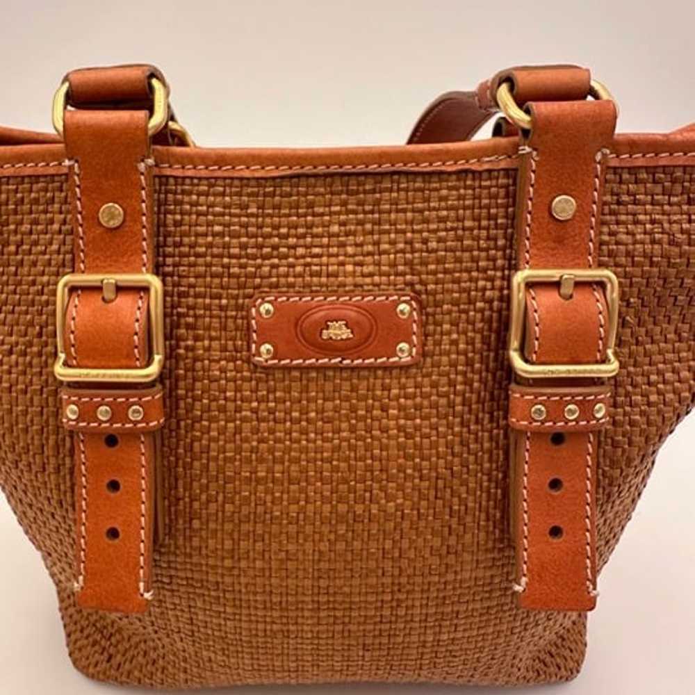 Brown Woven Tote with Leather Accents, Handbag by… - image 10