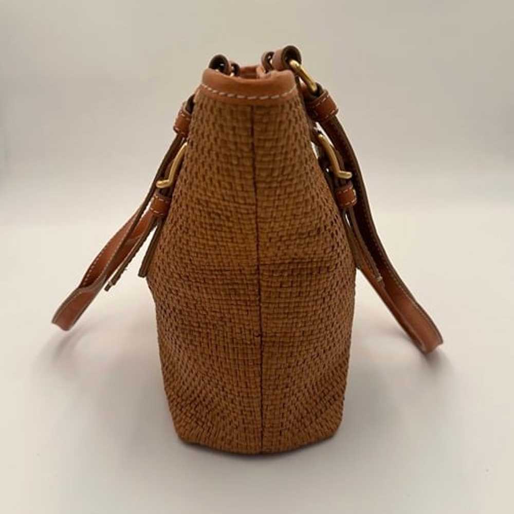 Brown Woven Tote with Leather Accents, Handbag by… - image 12