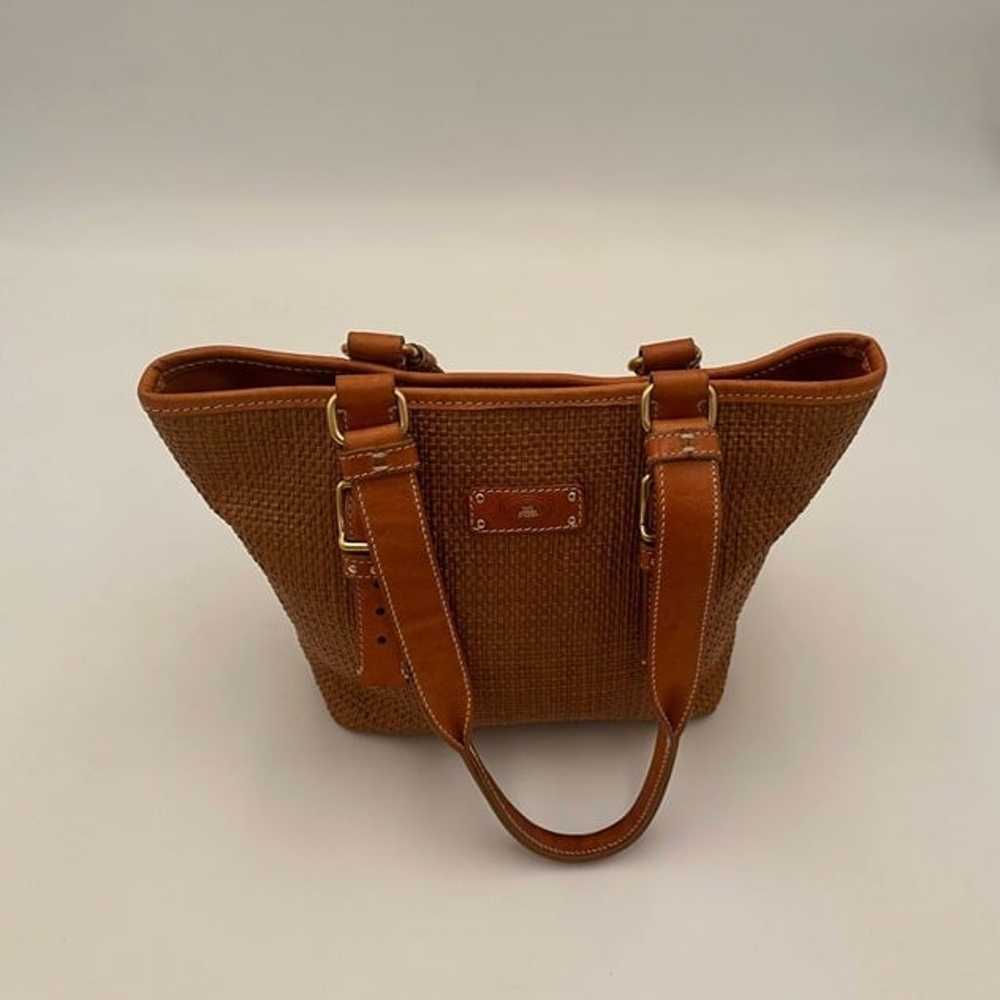 Brown Woven Tote with Leather Accents, Handbag by… - image 7