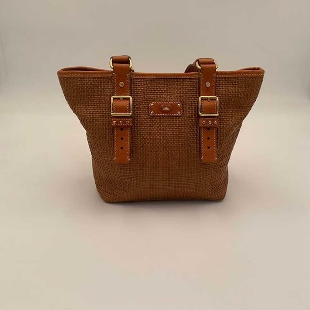 Brown Woven Tote with Leather Accents, Handbag by… - image 8