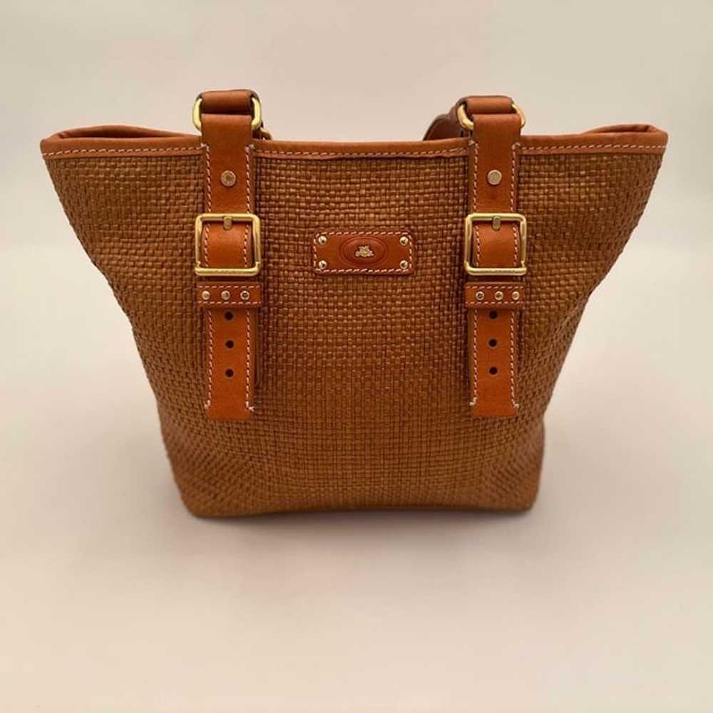 Brown Woven Tote with Leather Accents, Handbag by… - image 9