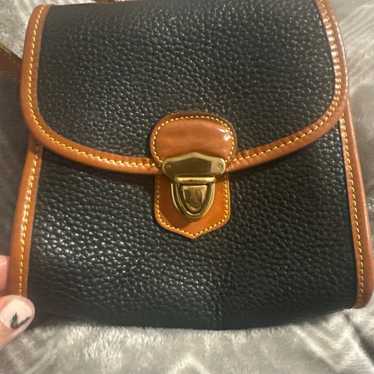 Vintage Rare Black Dooney & Bourke Pebble Leather… - image 1